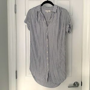 MADEWELL Central Striped Shirt Dress Size XS - Button Down Front